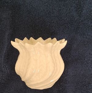 Belleek Cream Fluted Ceramic Bowl